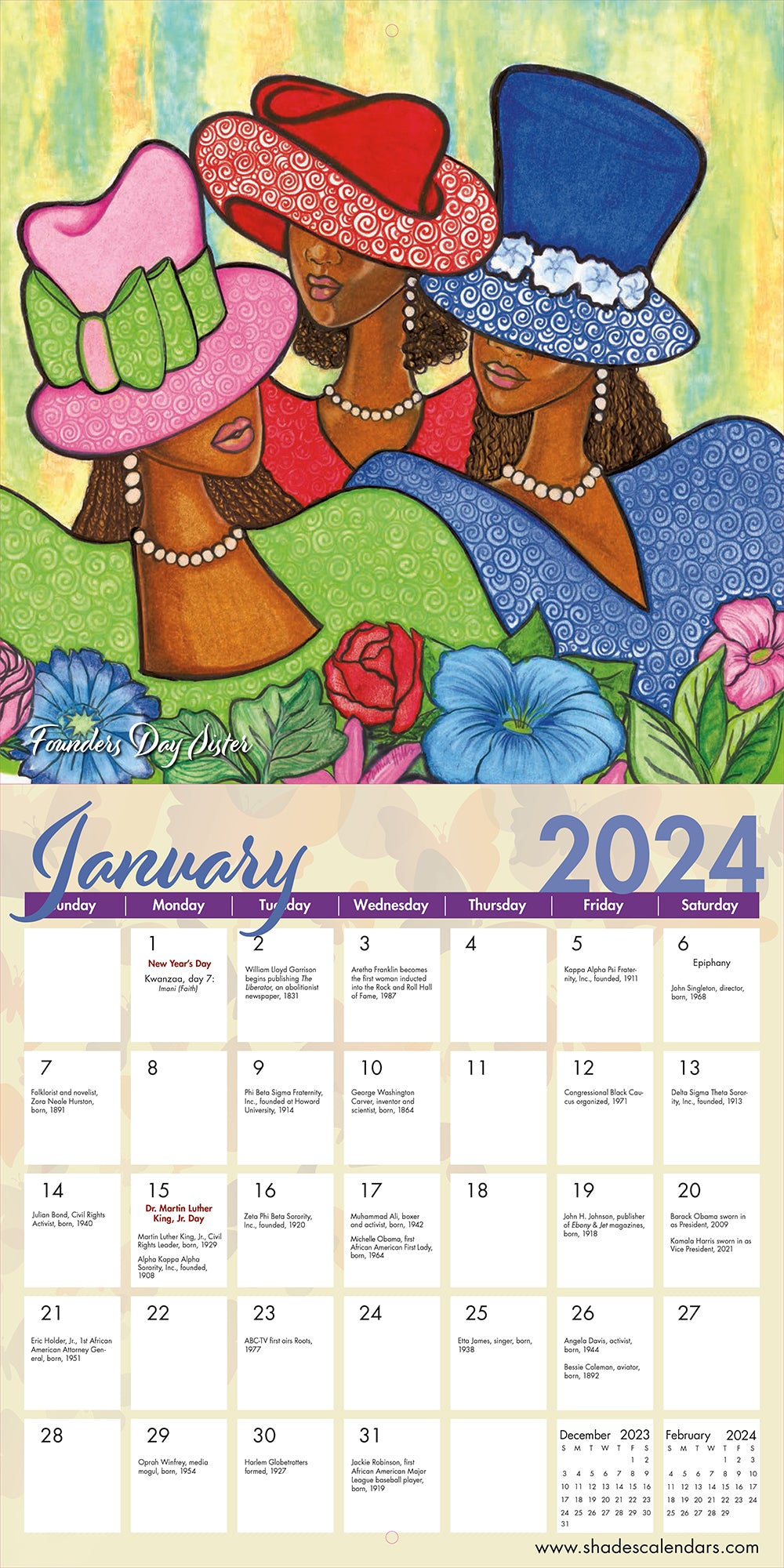 2024 Sister Vibes Wall Calendar