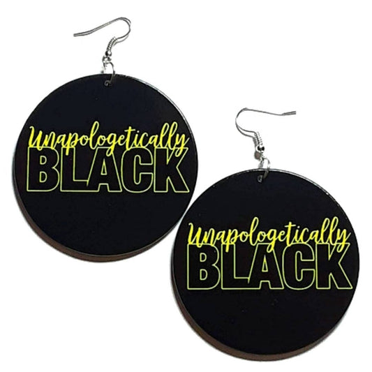 Earrings Unapologetically Black Yellow