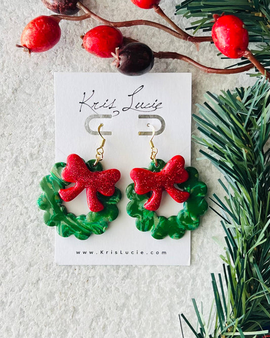 Earrings - Red Bow Reef