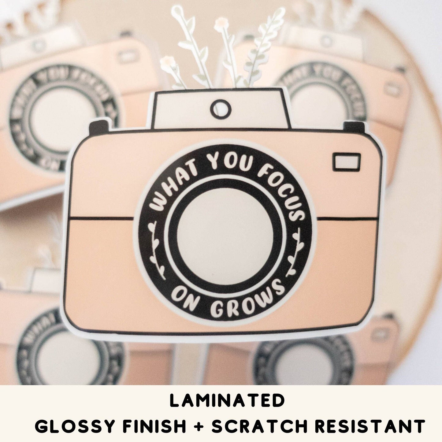 Vinyl Sticker What You Focus On Grows