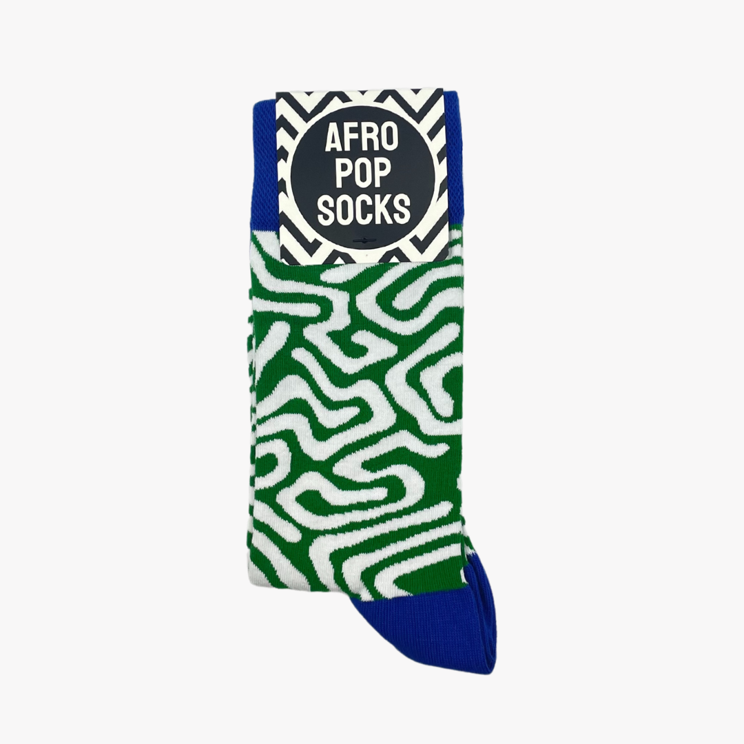 Afropop Socks - Roots Green