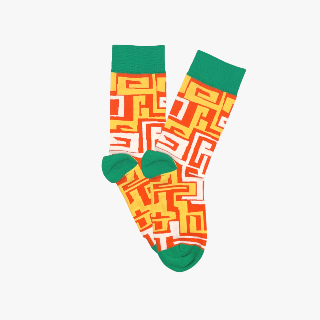 Afropop Socks - Street Life Orange