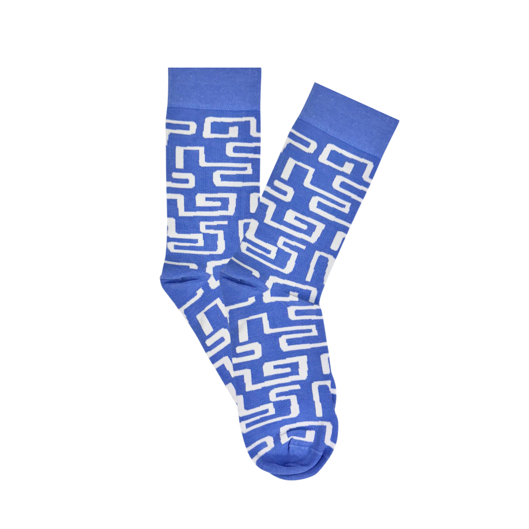 Afropop Socks - Karo Blue