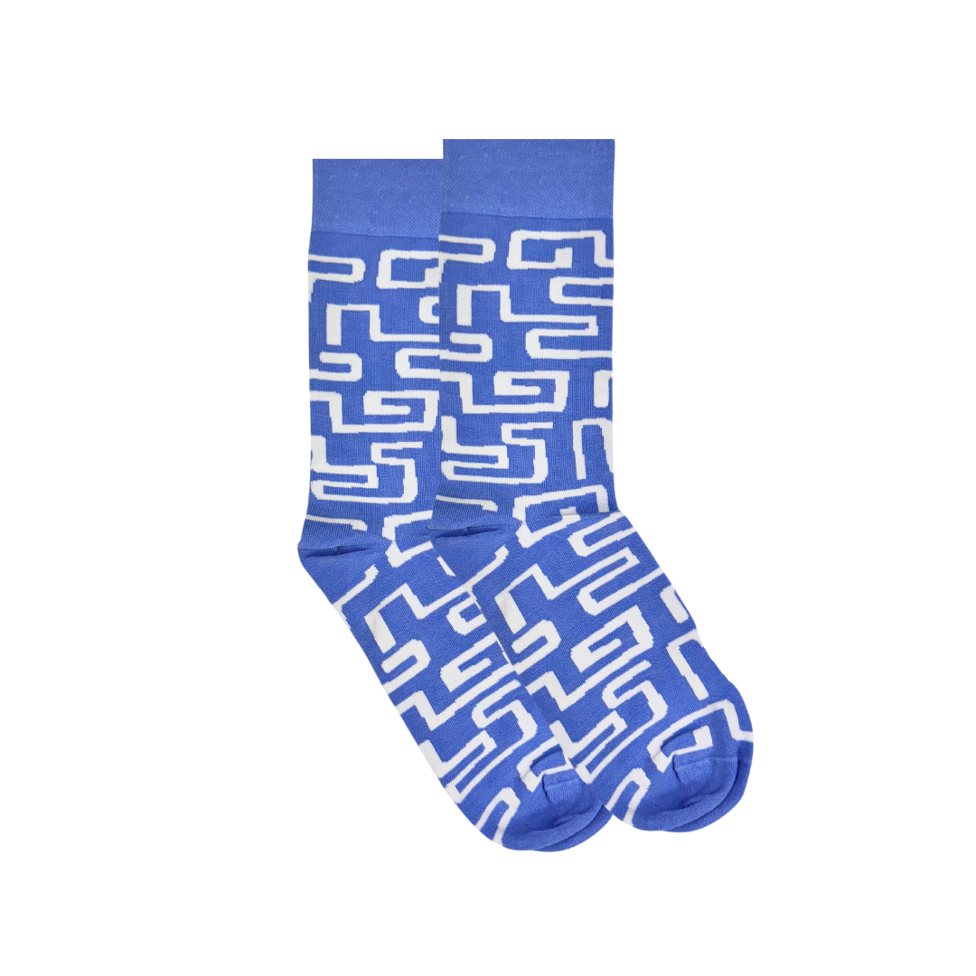 Afropop Socks - Karo Blue