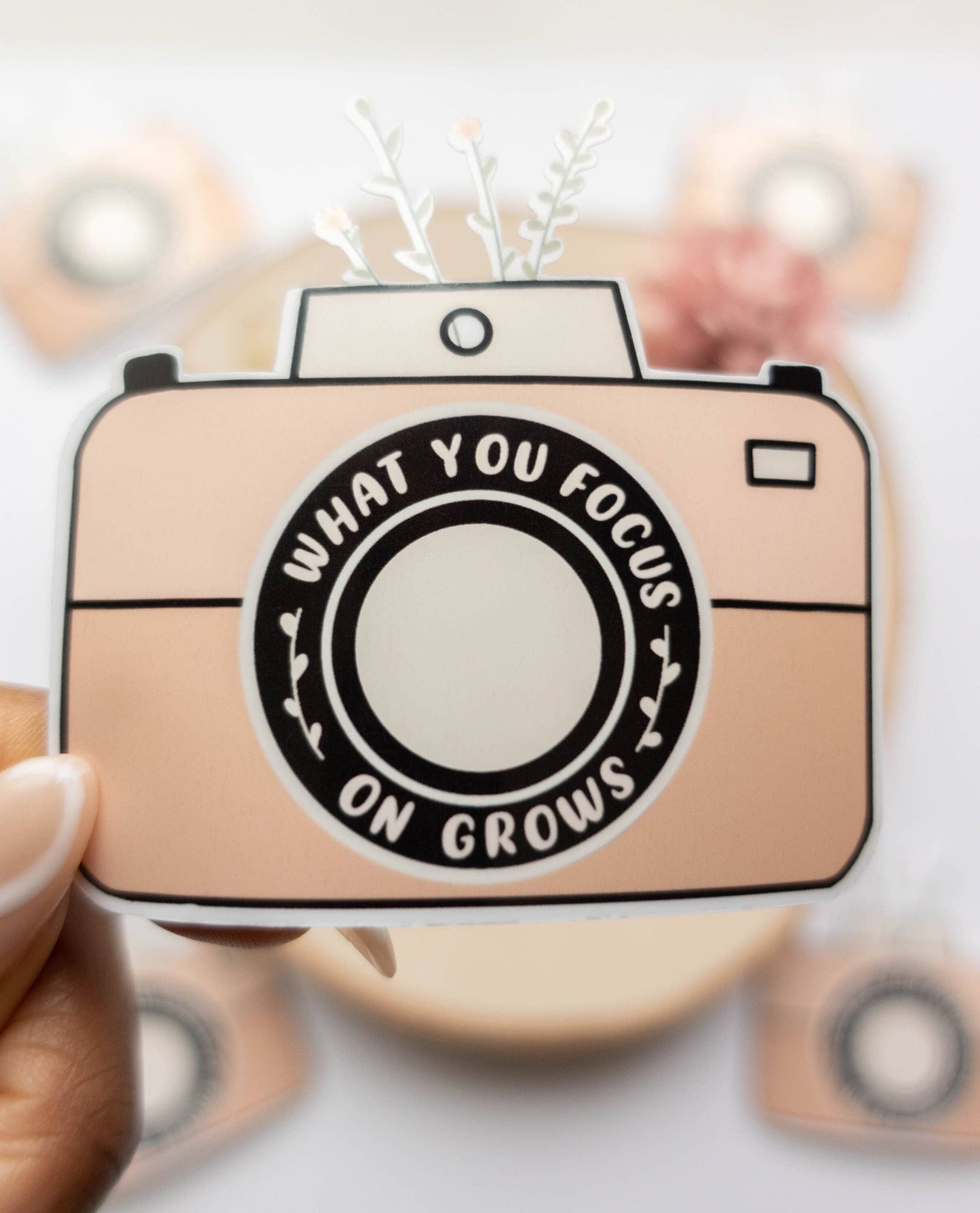 Vinyl Sticker What You Focus On Grows