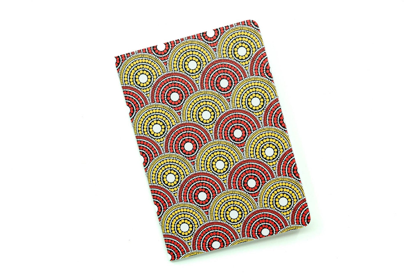 Notebook (Mini) - African Print Pocket Red and Yellow (Ankara)