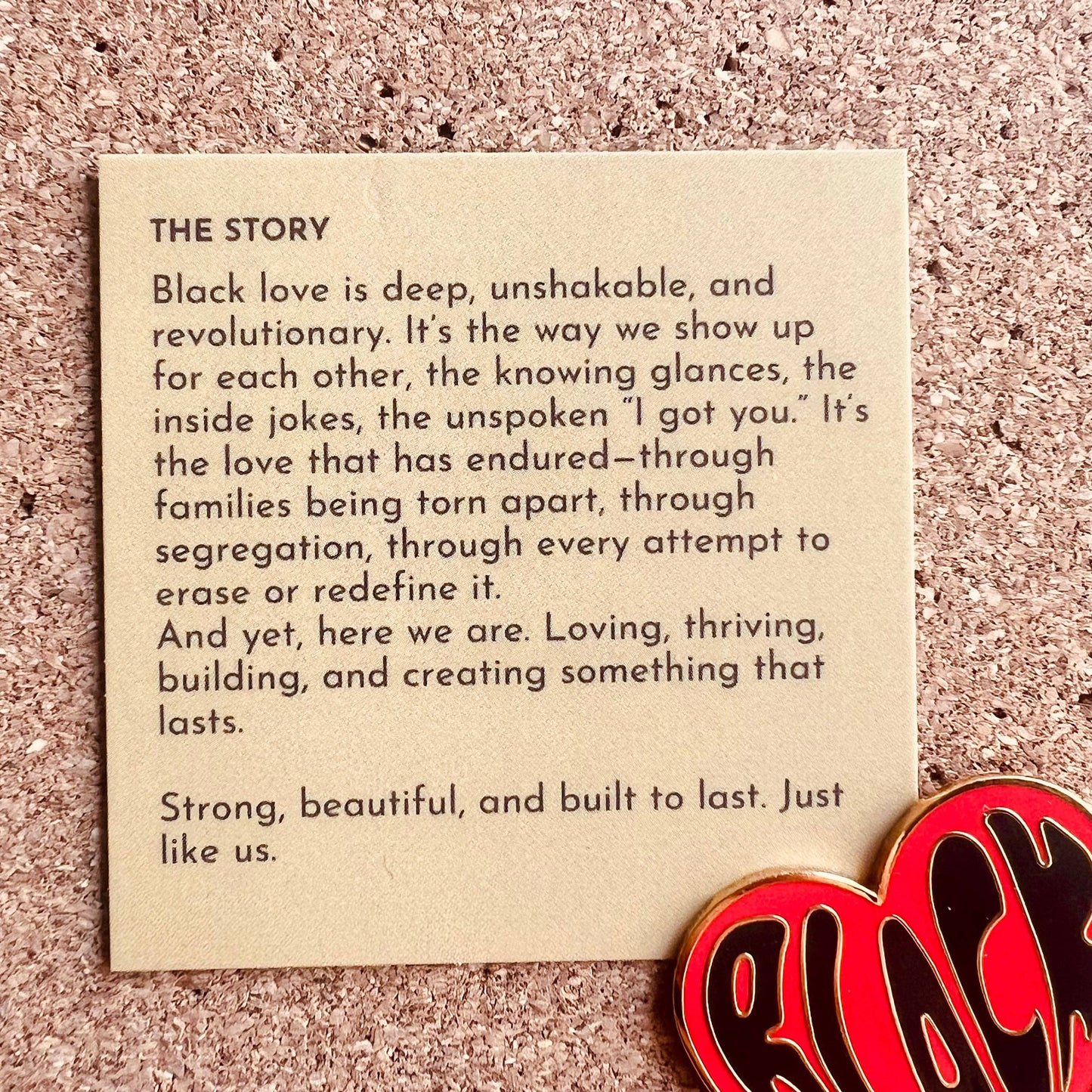 Lapel Pin - Black Love