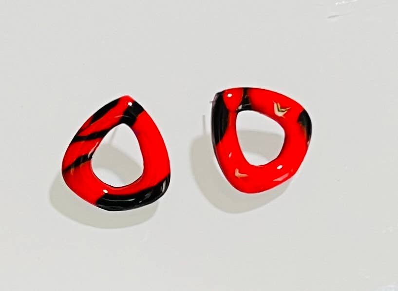 Earrings - Red Velvet Studs