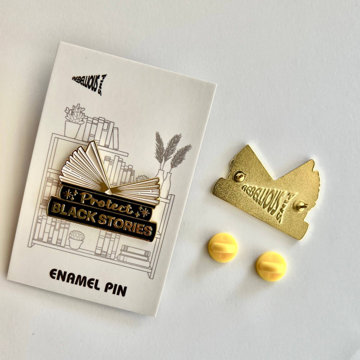 Lapel Pin Protect Black Stories
