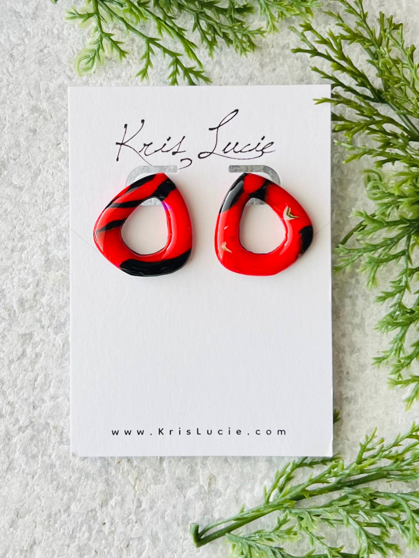 Earrings - Red Velvet Studs