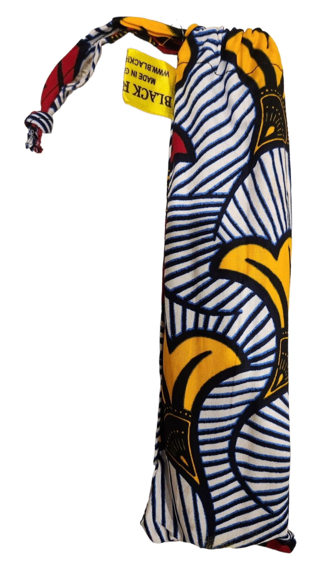 Ankara Fan - Red & Yellow Flowers