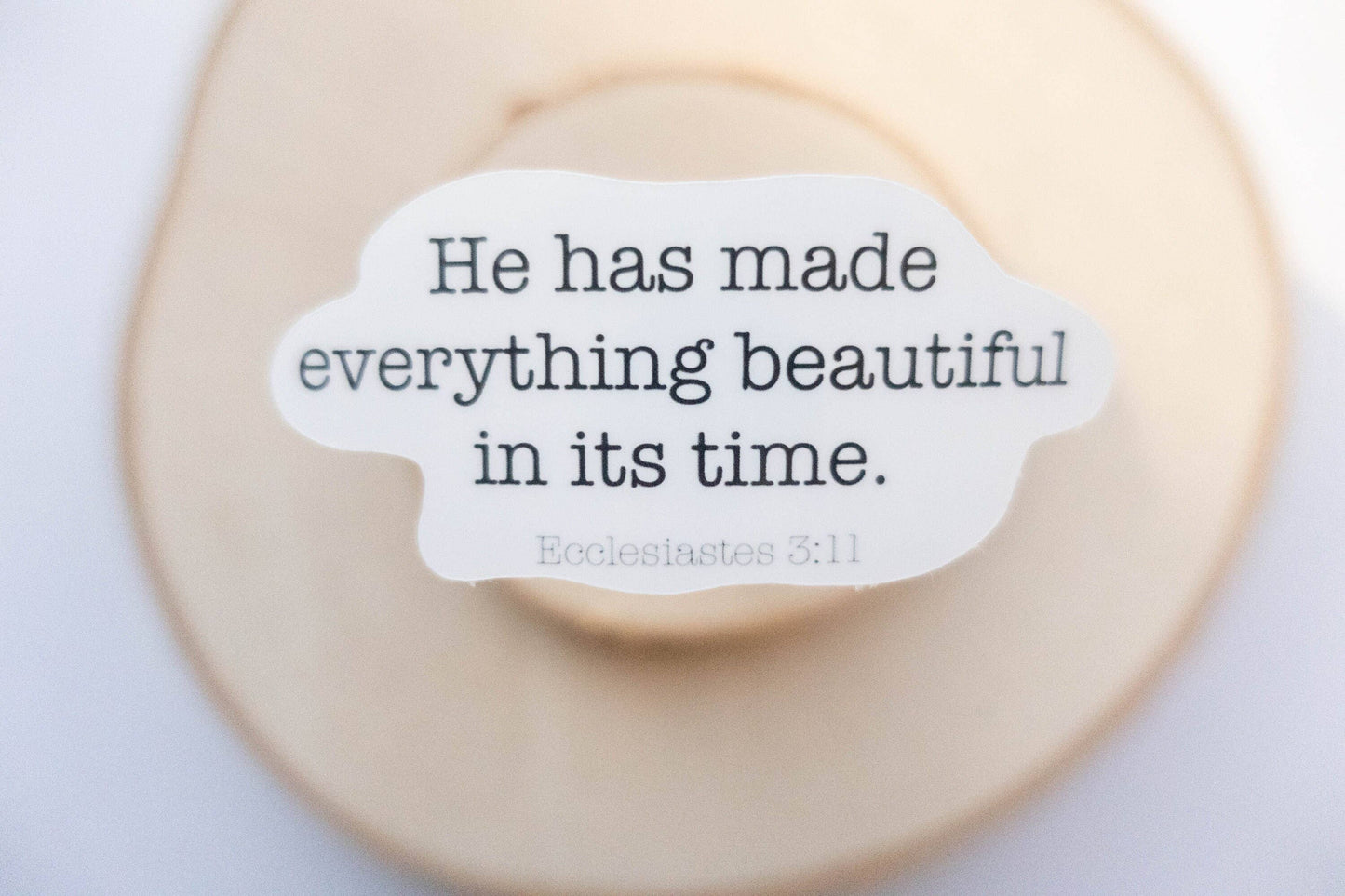 Vinyl Sticker Ecc 3:11 Verse