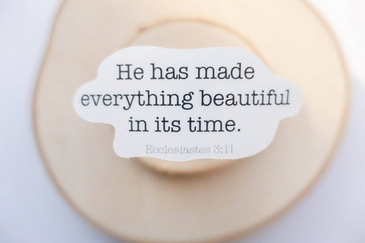 Vinyl Sticker Ecc 3:11 Verse