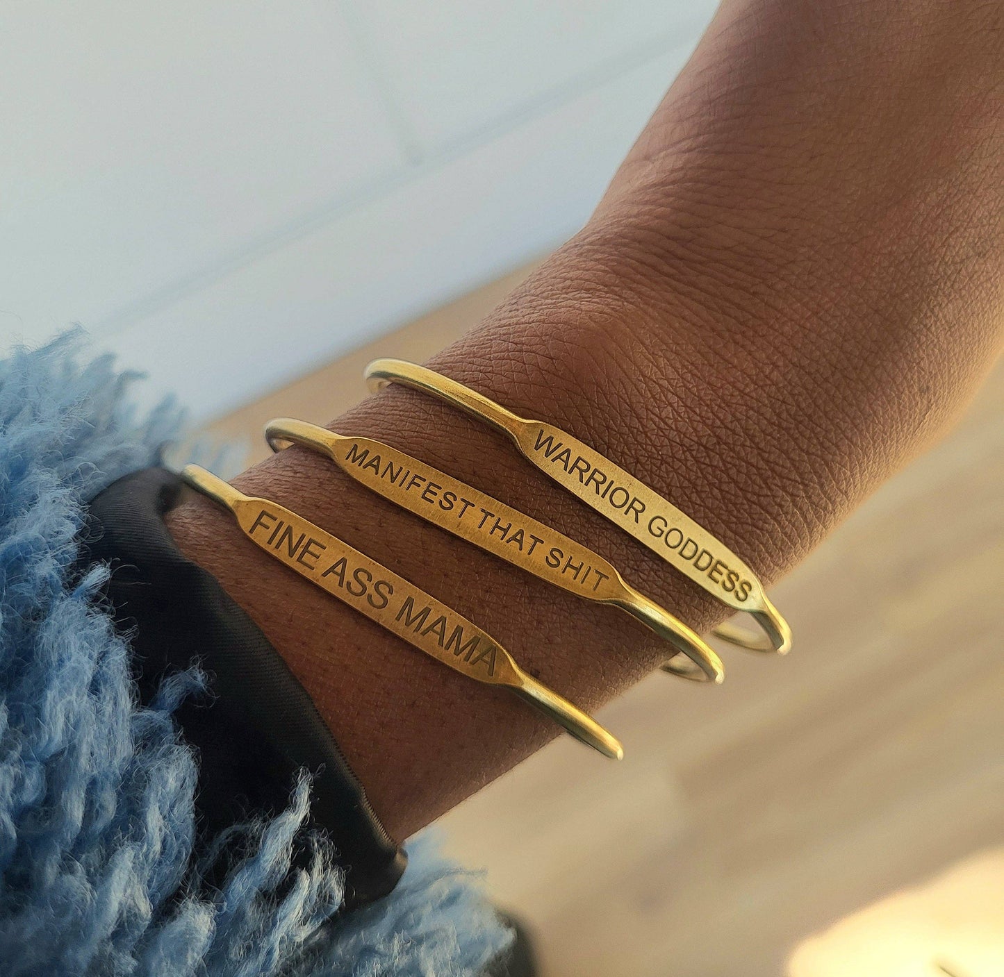 Brass Affirmation Bangles