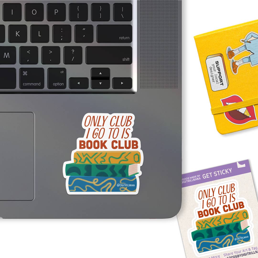 Vinyl Sticker - Book Club Only