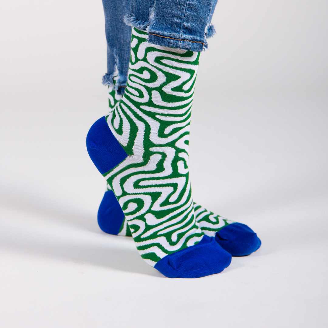 Afropop Socks - Roots Green
