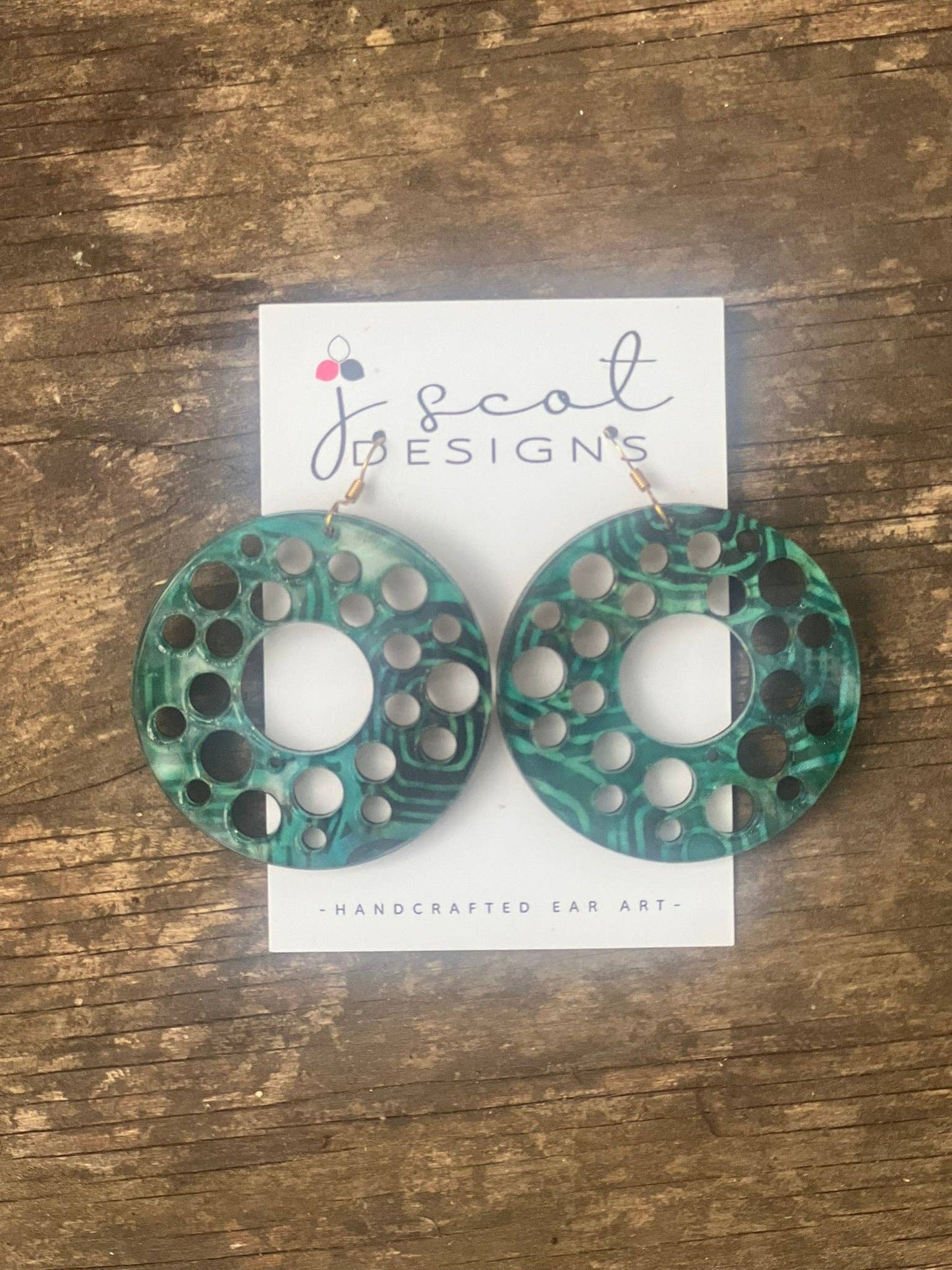 Earrings - Turquoise circle