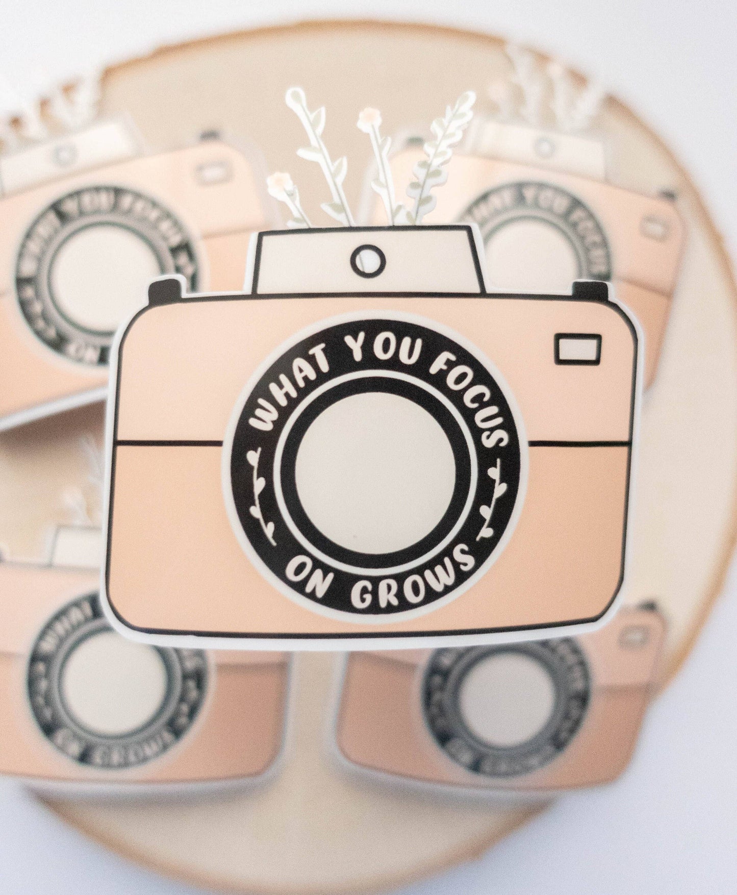 Vinyl Sticker What You Focus On Grows