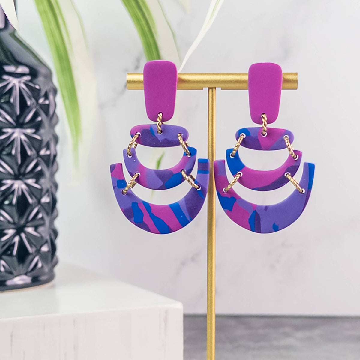 Earrings - Aja Clay Dangle