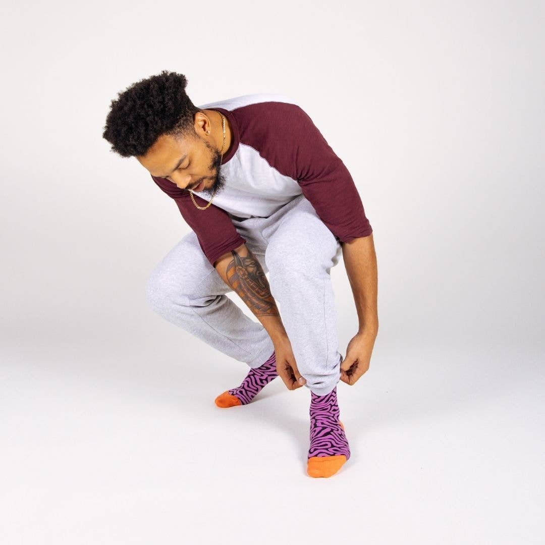 Afropop Socks - Roots Purple