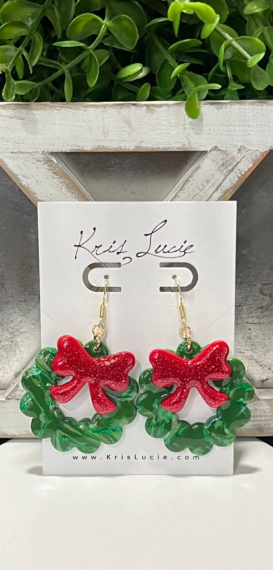 Earrings - Red Bow Reef