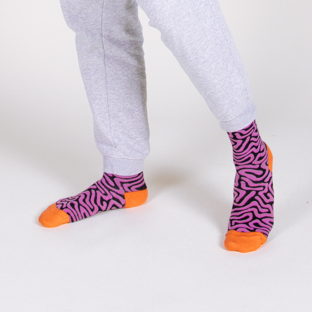 Afropop Socks - Roots Purple
