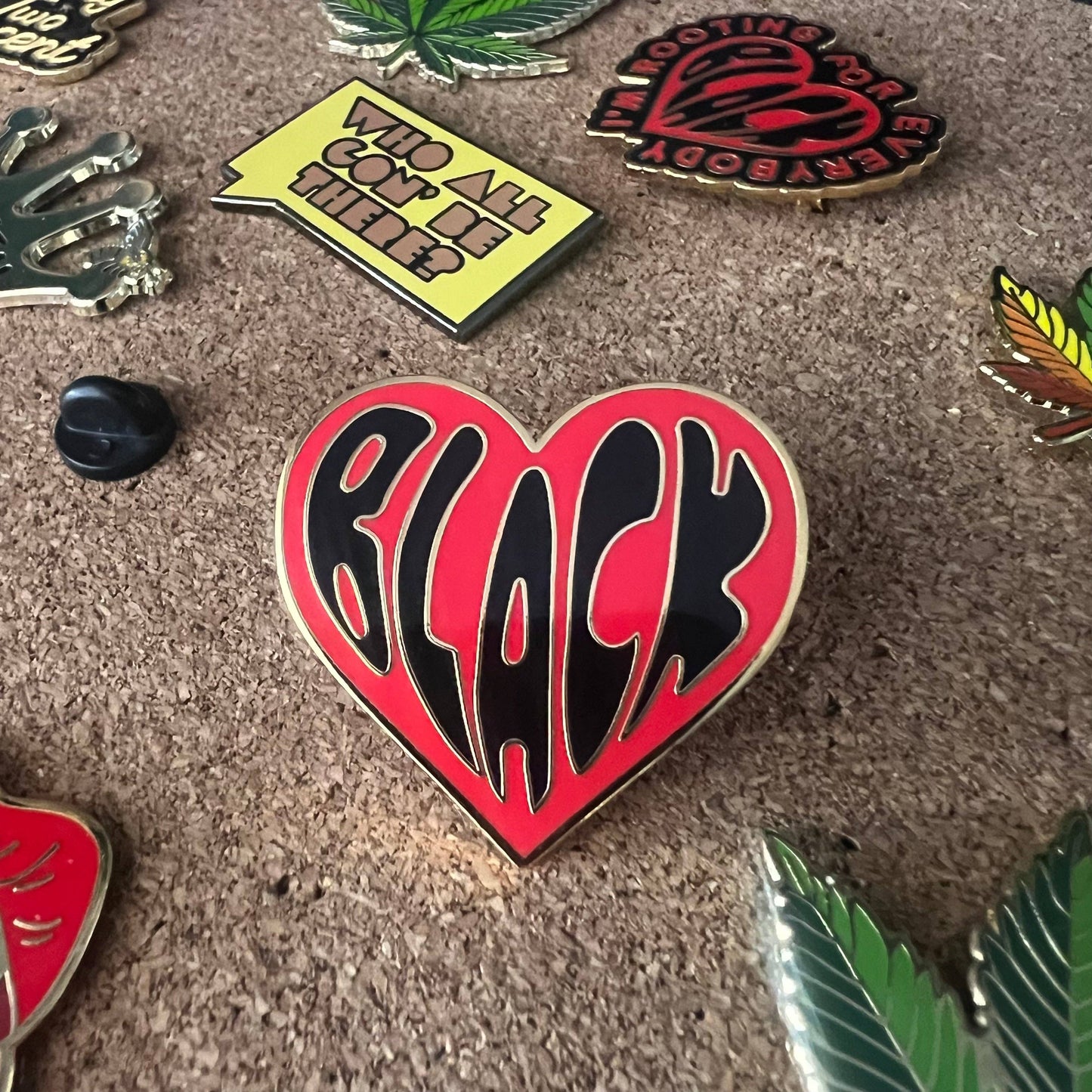 Lapel Pin - Black Love