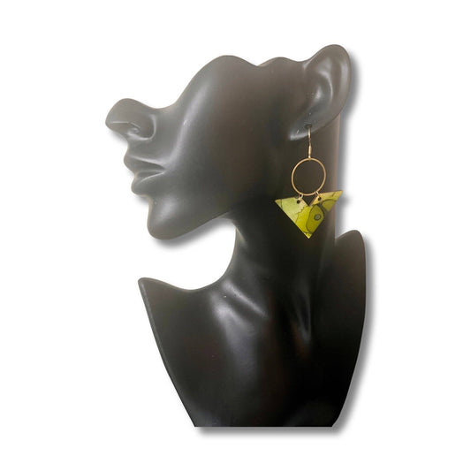 Earrings - JABALI - Green/Gold