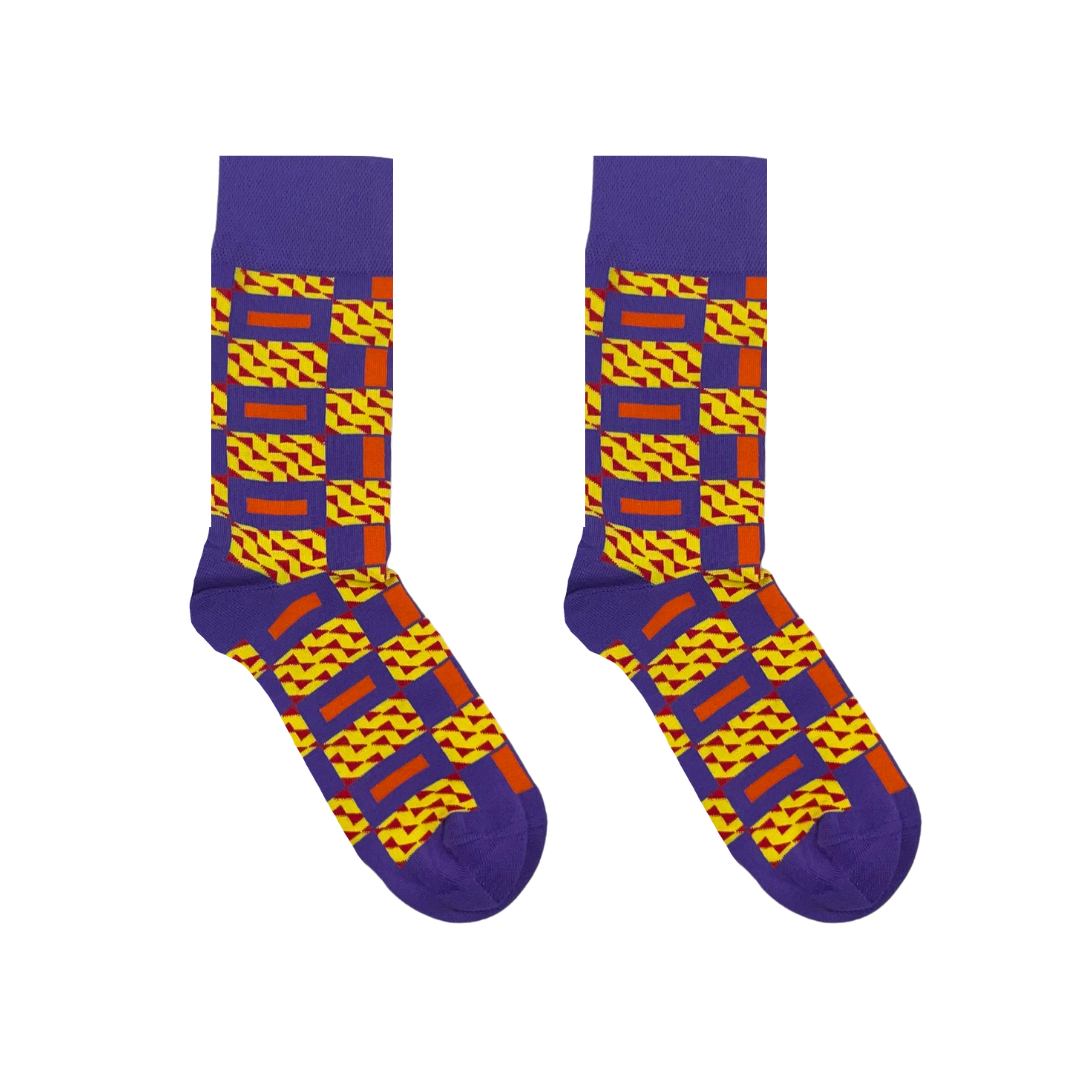 Afropop Socks - Sika Purple
