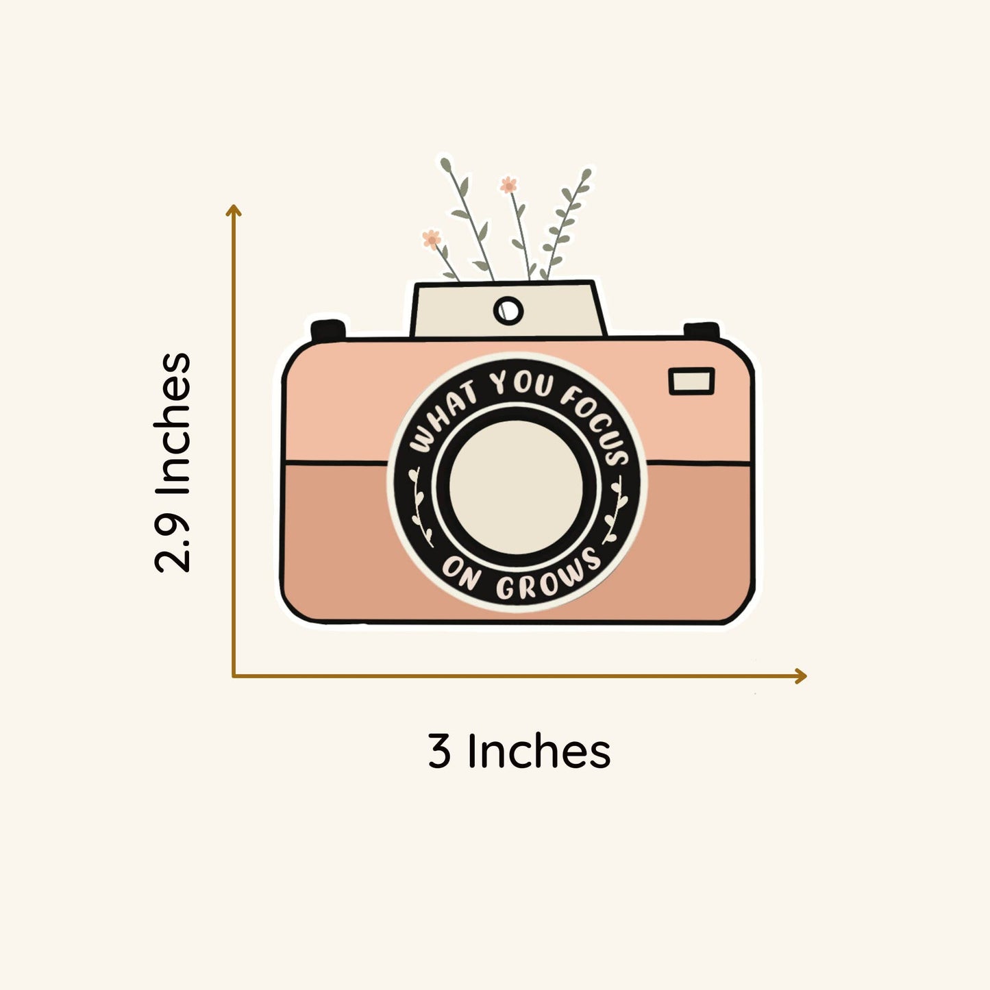 Vinyl Sticker What You Focus On Grows