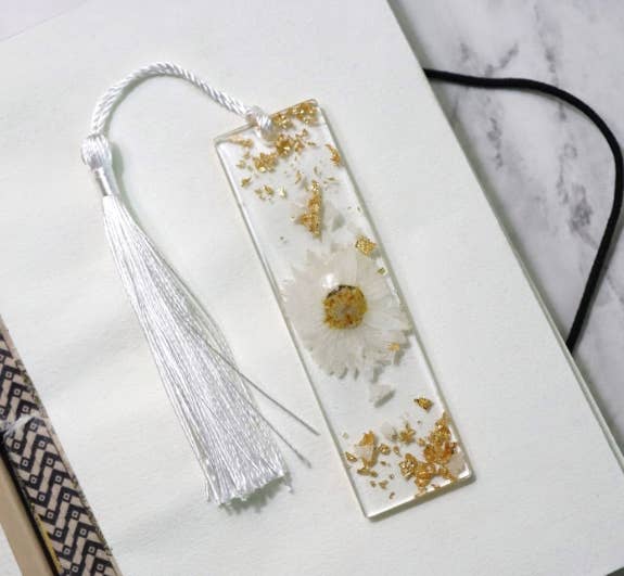 Mini Floral Resin Bookmark
