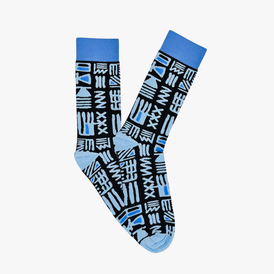 Afropop Socks - Tribal Blue