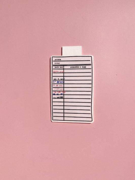 Library Card Magnetic Bookmark