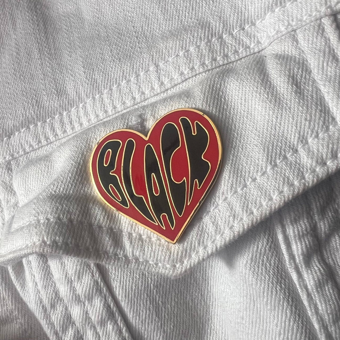 Lapel Pin - Black Love